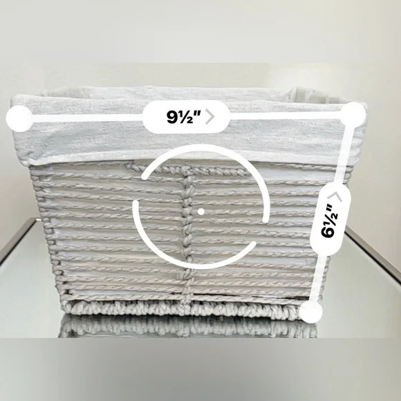 Basket set of 3 with liners for pantry, office, bathroom, organizing needs NWT - Picture 6 of 10